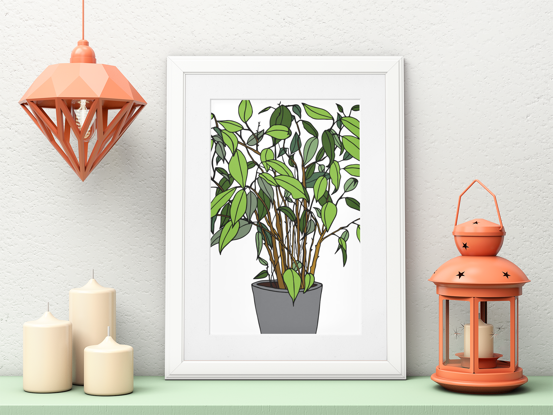 leaves vector illustration presentation5